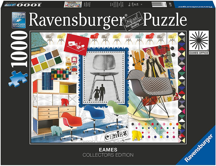 Puzzle Ravensburger Eames Design Classics 70 x 50 cm 1000 elementow (4005556169009) - obraz 1