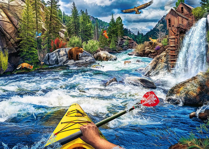 Puzzle Ravensburger Whitewater Kayaking 70 x 50 cm 1000 elementow (4005556165728) - obraz 2