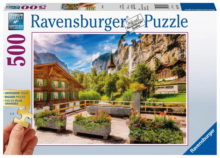 Puzzle Ravensburger Lauterburg Switzerland 49 x 36 cm 500 elementow (4005556137121) - obraz 1