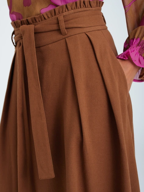 Spódnica rozkloszowana damska midi Greenpoint SPC311W2282X00 36 Złota (5903245355773) - obraz 4