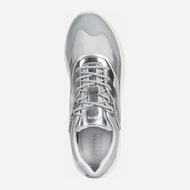Sneakersy damskie Geox D15NXG0BN77 38 Srebrny/Szary (8050036022431) - obraz 4