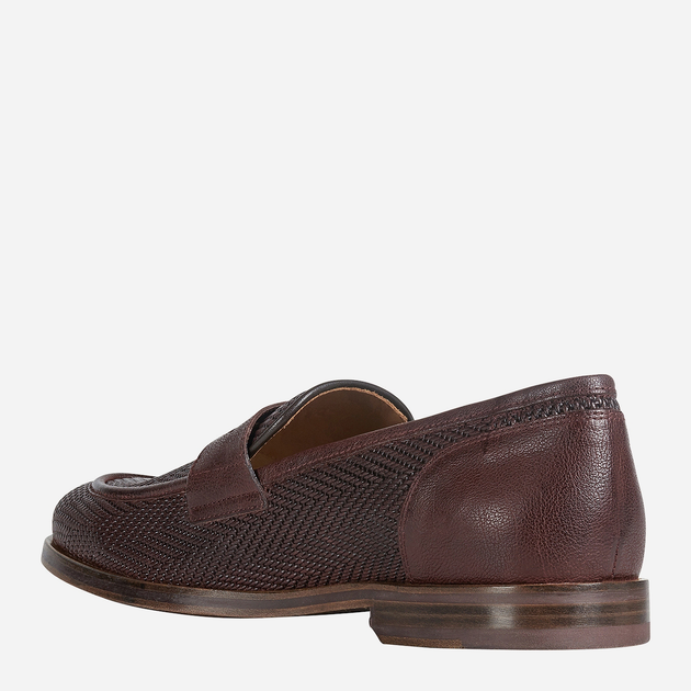 Loafersy męskie skórzane Geox U927CA09D1J 43 Bordowe (8054730376401) - obraz 3