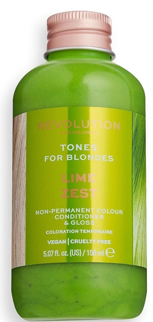 Тонуючий бальзам для волосся Revolution Hair Tones For Blondes Lime Zest 150 мл (5057566416511) - зображення 1