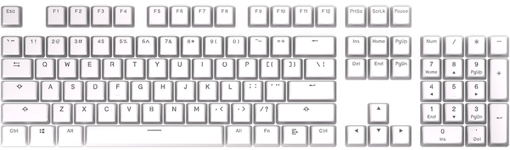 Набір кейкапів Endorfy PBT Pudding (EY0E003) Onyx White - зображення 5