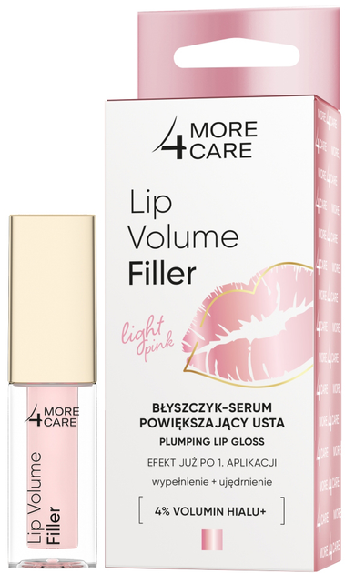 Błyszczyk-serum More4Care Lip Volume Filler powiększający usta Light Pink 4.8 g (5900116096636) - obraz 1