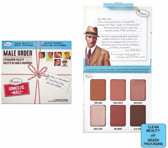 Палетка тіней для повік TheBalm Male Order Domestic Male Eyeshadow Palette 13.2 г (681619818479) - зображення 1