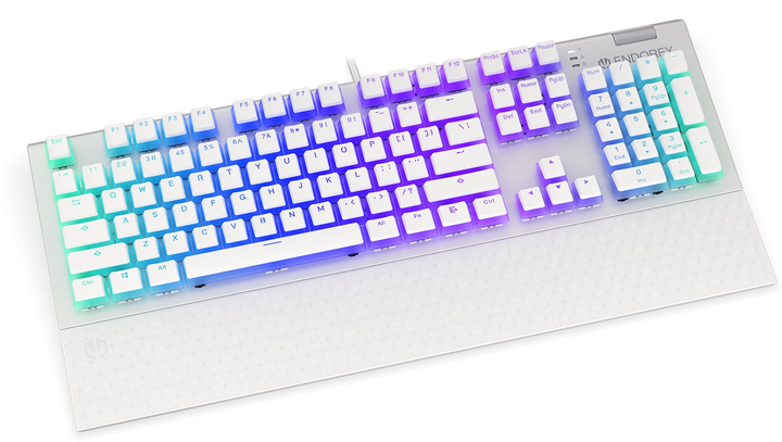 Klawiatura przewodowa Endorfy Omnis Pudding Kailh Red USB Onyx White (EY5A036) - obraz 3