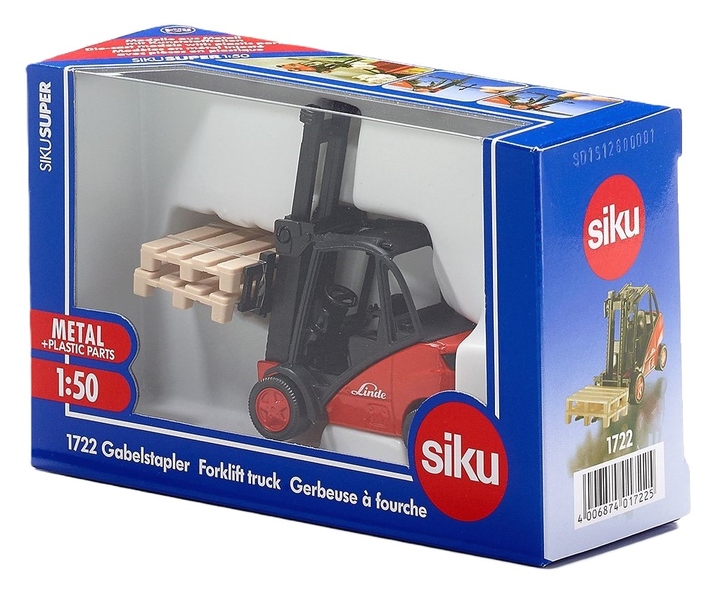 Вилочний навантажувач Siku 1722 Forklift Truck (4006874017225) - зображення 1