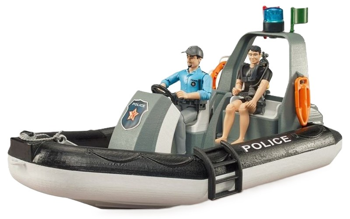 Човен поліцейський Bruder з ігровими фігурками (4001702627331) - зображення 2