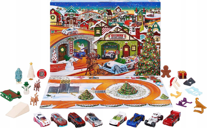 Zestaw samochodów Mattel Hot Wheels Advent Calendar z akcesoriami (194735103263) - obraz 2