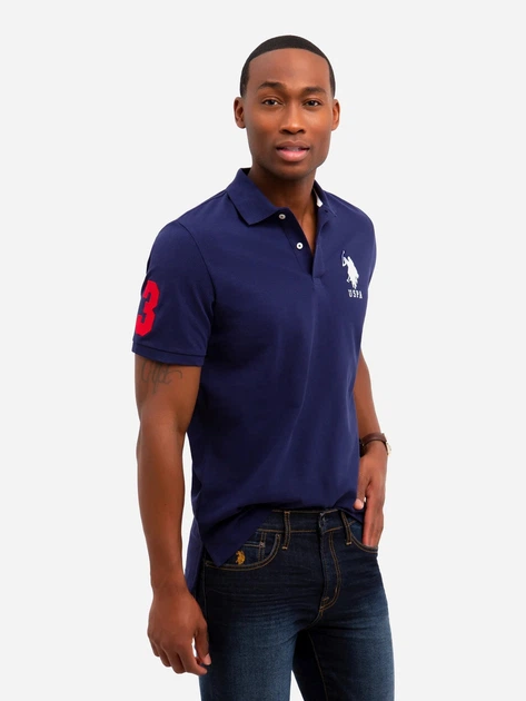 Поло длинное мужское U.S. Polo Assn 113044-8800A(classic navy-white) L Темно-синее (786667134141) - Фото 1 Поло длинное мужское U.S. Polo Assn 113044-8800A(classic navy-white) L Темно-синее (786667134141) - зображення 1