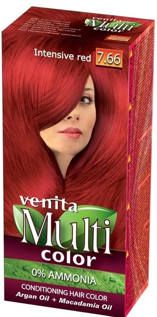 Farba do włosów Venita MultiColor pielęgnacyjna 7.66 Intensywna Czerwień (5902101516761) - obraz 1