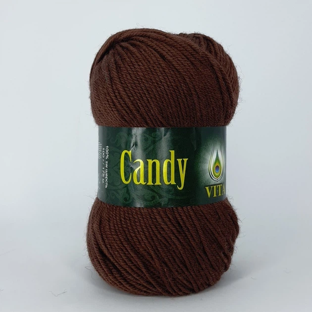 Пряжа шерстяная Vita Candy 2535 шоколад - Фото 1 Пряжа шерстяная Vita Candy 2535 шоколад - изображение 1