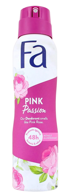 Dezodorant w sprayu Fa Pink Passion 48h o zapachu różanym 150 ml (3838824116204) - obraz 1
