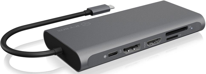 Stacja dokująca RaidSonic Icy Box USB-C > 2xUSB-C/2xUSB3.0/2xUSB2.0/2xHDMI/DisplayPort/SD CardReader/RJ-45 Ethernet (IB-DK4050-CPD) - obraz 3