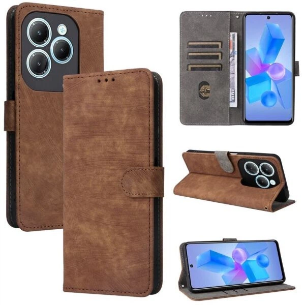 Чохол-книжка Deexe Delta Book для Infinix Hot 40 / 40 Pro - Brown - зображення 5