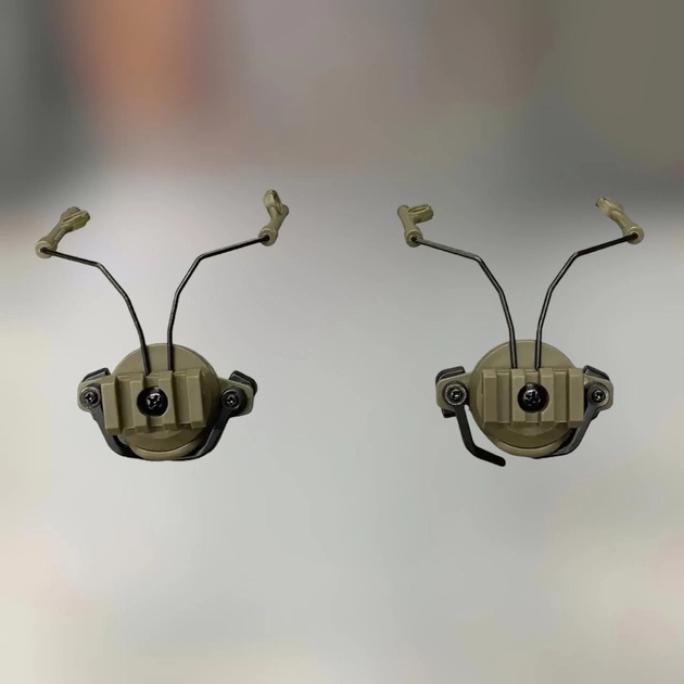 Кріплення для навушників / гарнітури Ox Horn на шолом з рейками 19 - 21 мм, колір Олива - зображення 1