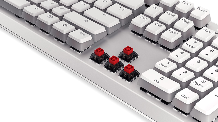 Клавіатура бездротова Endorfy Thock Pudding Kailh Box Red Wireless Onyx White (EY5A120) - зображення 13
