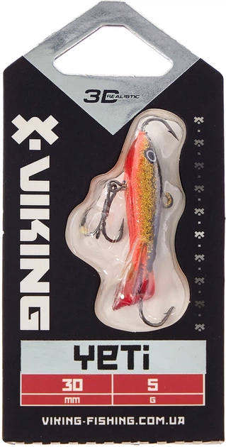 Балансир Viking Fishing Yeti Ice Jig 30 мм 5.0 г #10 Golden Dark (19190184) - Фото 2 Балансир Viking Fishing Yeti Ice Jig 30 мм 5.0 г #10 Golden Dark (19190184) - изображение 2