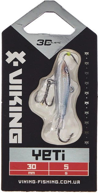 Балансир Viking Fishing Yeti Ice Jig 30 мм 5.0 г #11 Anchovy (19190185) - изображение 2