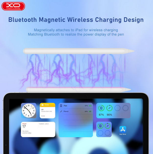 Стилус XO ST-05 iPad 2-Gen Wireless Charging Pen Белый Беспроводная зарядка - Фото 6 Стилус XO ST-05 iPad 2-Gen Wireless Charging Pen Белый Беспроводная зарядка - зображення 6