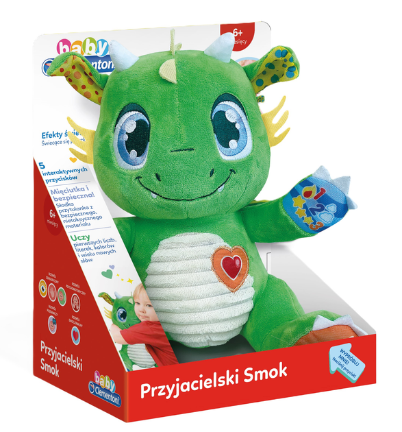 Інтерактивна м'яка іграшка Clementoni Friendly Dragon (8005125506712) - зображення 1