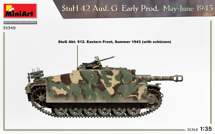 Сборная модель 1/35 штурмовая гаубица StuH 42 Ausf. G Early Prod. May-June 1943 MiniArt 35349 - изображение 15