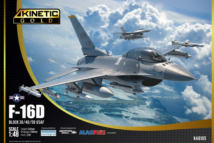 Сборная модель 1/48 реактивный самолет F-16D Block 30/40/50