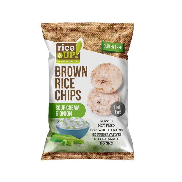 Чипсы рисовые со вкусом сметаны и лука Rice Up 120г от продавца ...