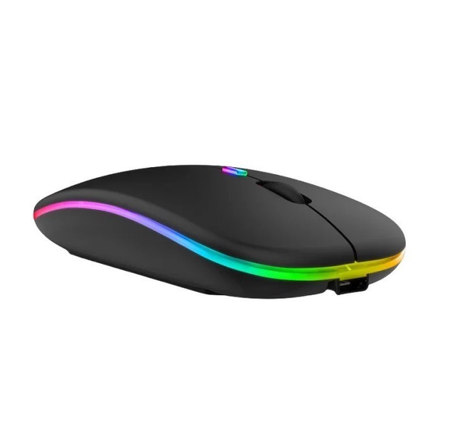 Беспроводная компьютерная мышь ITLY с Bluetooth + 2.4G и подсветкой, бесшумная, черная "P" (75753138) - изображение 3