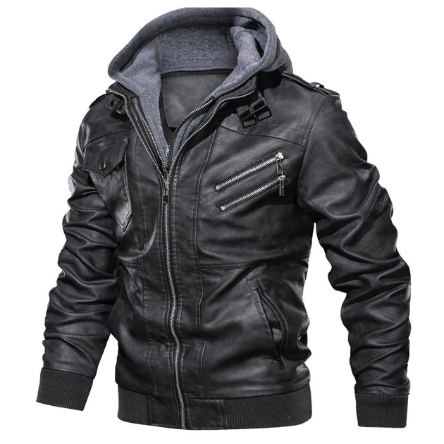 Куртка с натуральной кожи молодежная Сity Style (K14N-7) 50 Чорная от ...