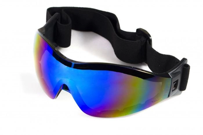 Окуляри захисні із ущільнювачем Global Vision Z-33 (G-Tech™ blue) Anti-Fog, сині дзеркальні - зображення 1
