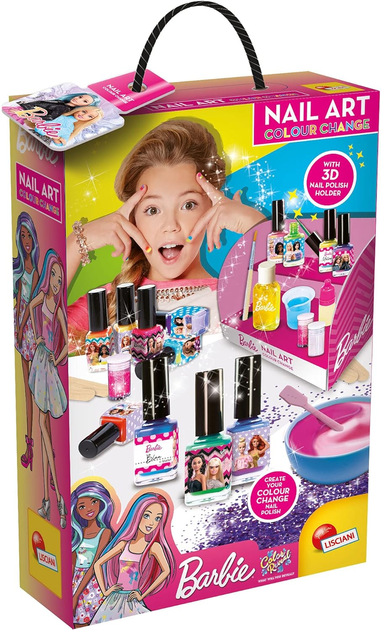 Набір для створення косметики Lisciani Barbie Nail Art Color Change (8008324097982) - зображення 1