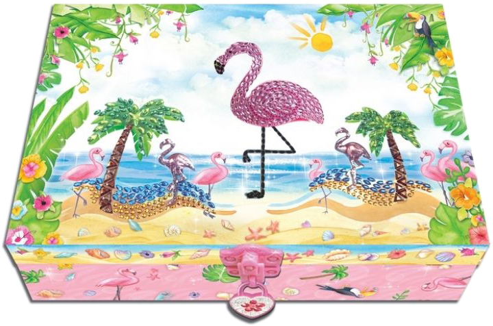 Zestaw kreatywny Pulio Pecoware Flamingo w pudełku z pamiętnikiem (5907543778234) - obraz 1