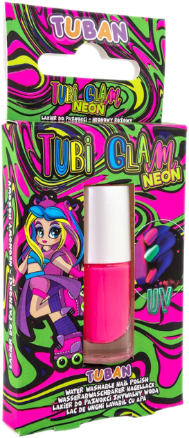 Lakier do paznokci Tuban Tubi Glam Rozowy neon 5 ml (5901087035402) - obraz 2