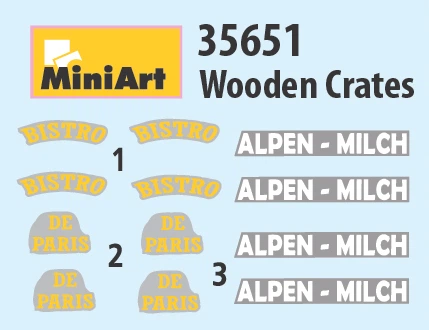 Сборная модель 1/35 деревянные ящики Wooden Crates MiniArt 35651 - изображение 2