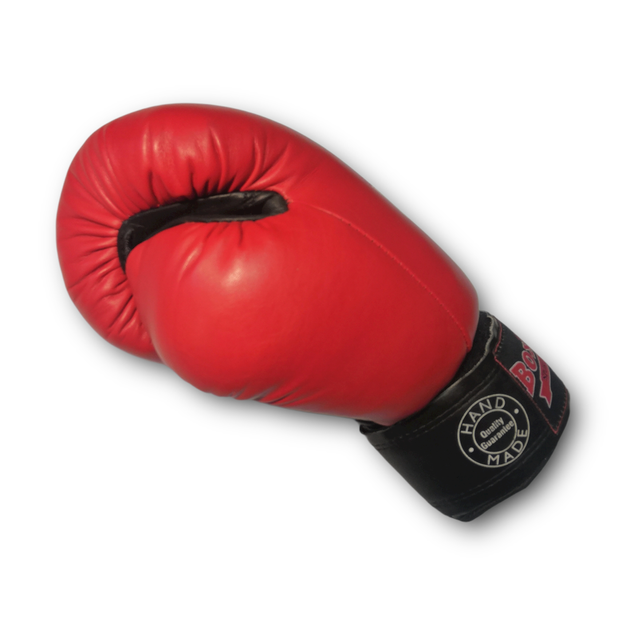 Боксерские перчатки BOXER 10 оz кожа Элит красные - изображение 3