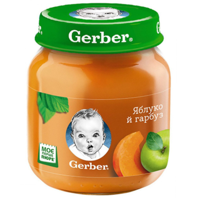 Дитяче пюре Gerber Яблуко та гарбуз, 130 г (1227245) - зображення 1