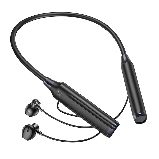 Бездротові спортивні навушники BOROFONE BE64 Perfect neckband BT earphones Black (6941991103704) - изображение 2