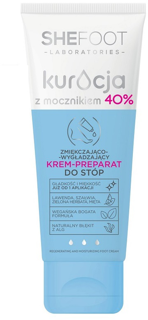 Krem do stóp Shefoot zmiękczająco-wygładzający z mocznikiem 40 % 75 ml (5902838922316) - obraz 1