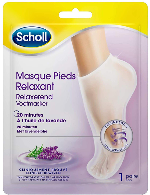 Maska do stóp Scholl Relaxing Foot Mask z lawendą 1 para (3059949933402) - obraz 1