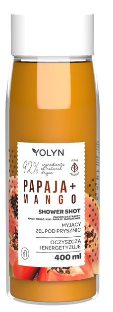 Żel pod prysznic Yolyn Shower Shot Papaja + Mango 400 ml (5901785008586) - obraz 1