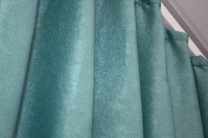 Комплект готовых штор VR-Textil Лен Парма № 1339ш Голубой 150х270 см 2 шт (33-0189) - изображение 6