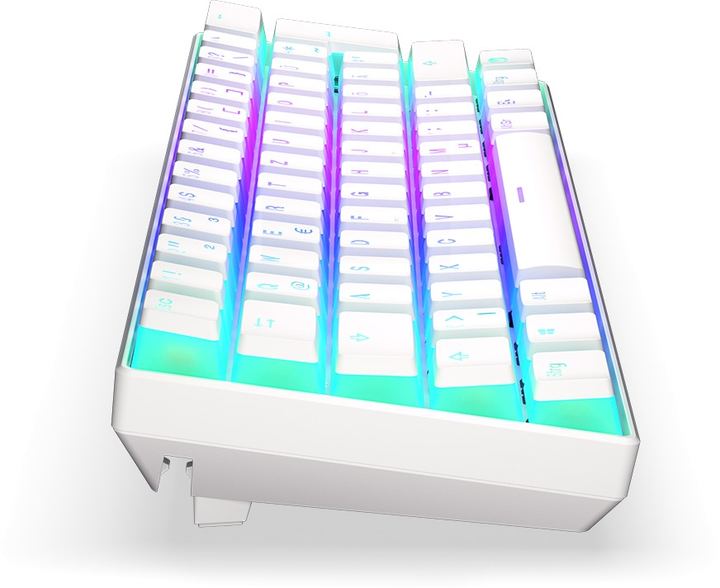 Клавіатура бездротова Endorfy Thock Compact Pudding DE Kailh Box Red Wireless Onyx White (EY5D003) - зображення 7