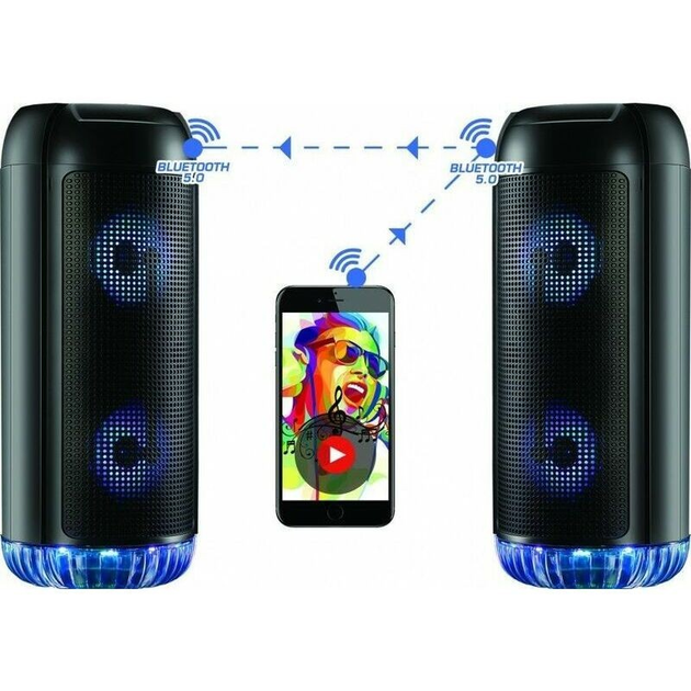 Портативна Bluetooth колонка - Rebeltec PartyBox 400 - USB, microSD, AUX, HF, LED light - изображение 2