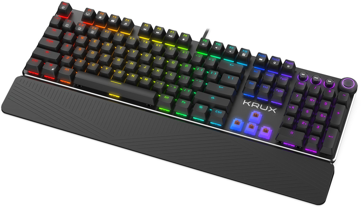 Клавіатура Krux Crato Pro RGB Outemu Brown (KRX0085) - зображення 4