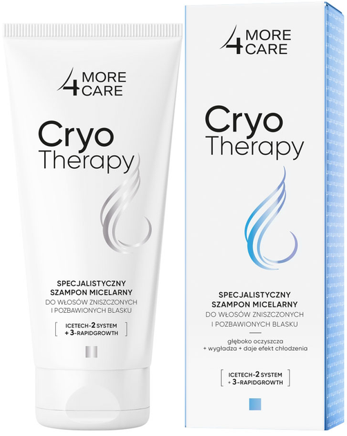 Шампунь More4Care Cryotherapy спеціалізований міцелярний для пошкодженого волосся 200 мл (5900116088730) - зображення 1