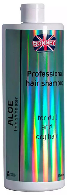 Шампунь Ronney Aloe Holo Shine Star Professional Hair зволожуючий для тьмяного і сухого волосся 1000 мл (5060589156852) - зображення 1