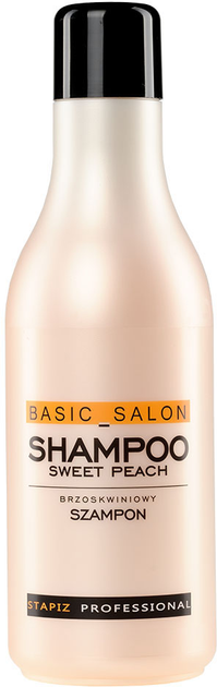 Szampon do włosów Stapiz Basic Salon Sweet Peach Shampoo brzoskwiniowy 1000 ml (5904277710288) - obraz 1