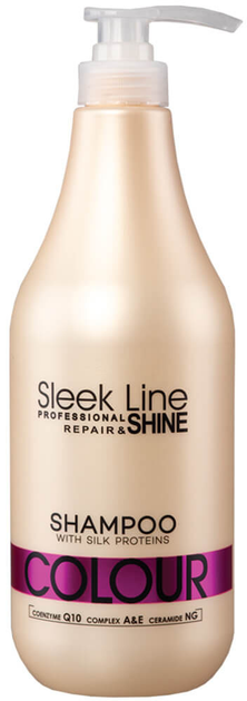 Szampon Stapiz Sleek Line Colour Shampoo z jedwabiem do włosów farbowanych 1000 ml (5904277710493) - obraz 1